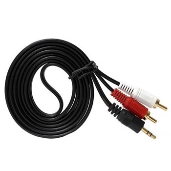 Cable De Audio 2 Rca a Mini Plug 3.5mm Stereo 3m