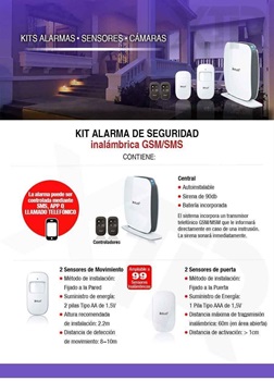 Kit De Alarma De Seguridad Inalambrica Gsm/Sms Imu