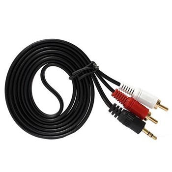 Cable De Audio 2 Rca a Mini Plug 3.5mm Stereo 1.8m